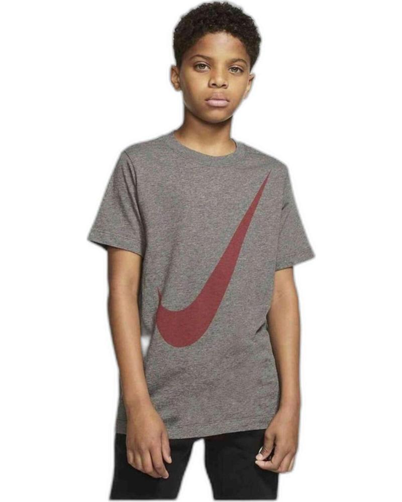 NIKE CAMISETA NIKE SPORTSWEAR SWOOSH DE MANGA CORTA PARA NIÑOS GRIS