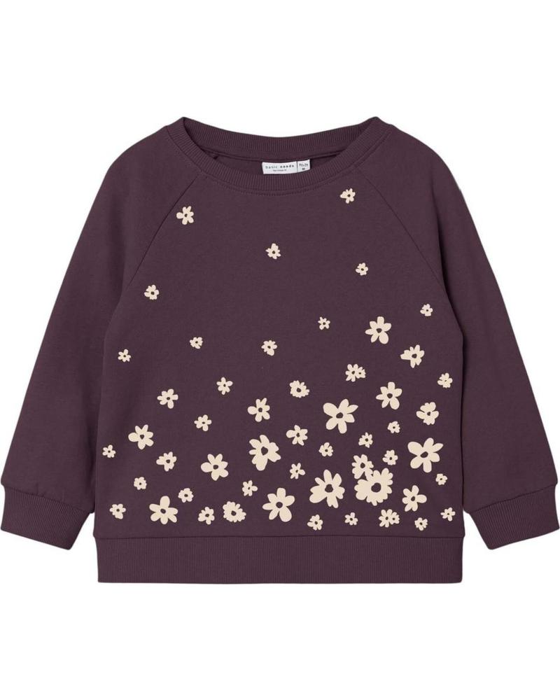 NAME IT SUDADERA NAME IT PARA NIÑAS MORADA CON ESTAMPADO FLORAL MORADO