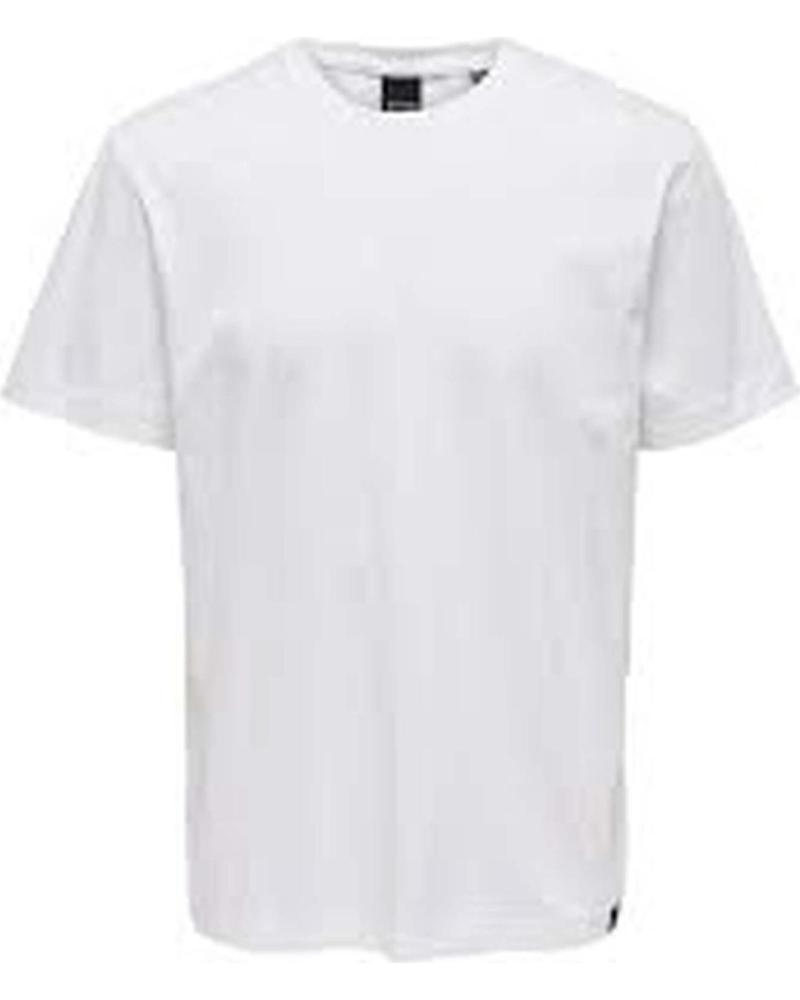 ONLY CAMISETA DE MANGA CORTA PARA HOMBRE ONLY SONS BLANCO