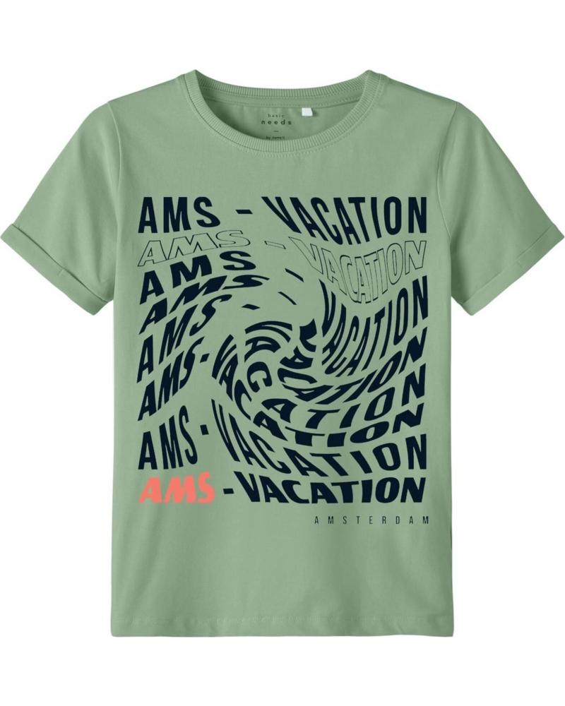 NAME IT CAMISETA DE MANGA CORTA NAME IT CON ESTAMPADO ´AMS - VACATION´ PARA NIÑOS VERDE