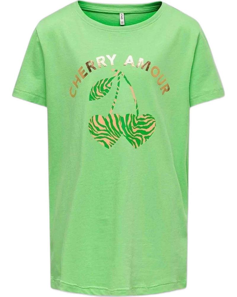 ONLY CAMISETA DE MANGA CORTA ONLY PARA NIÑA CON ESTAMPADO DE CEREZAS VERDE