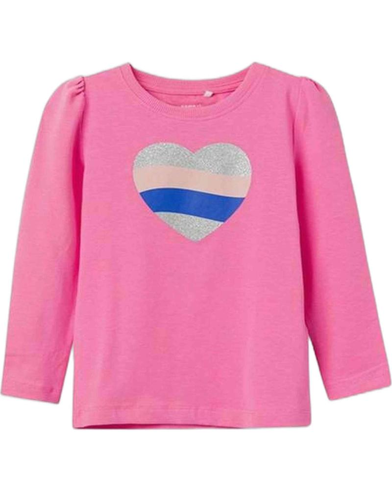 NAME IT CAMISETA DE MANGA LARGA CON CORAZÓN PARA NIÑA NAME IT ROSA