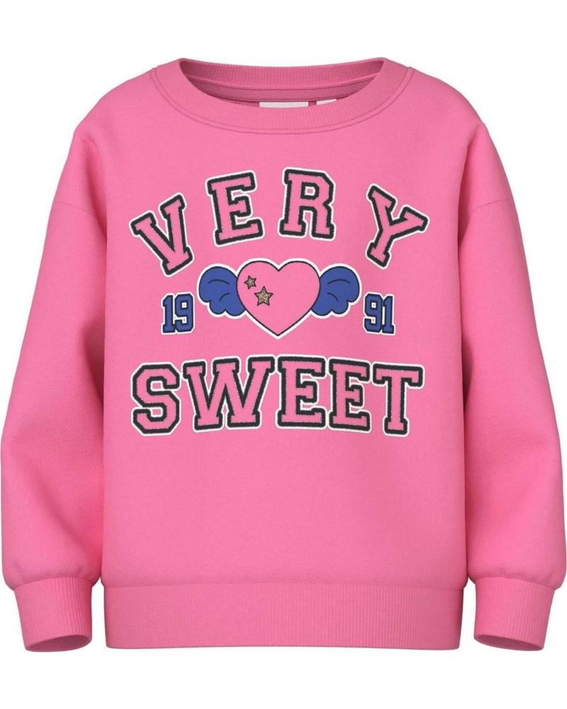 NAME IT SUDADERA ROSA PARA NIÑAS CON ESTAMPADO ´VERY SWEET´ ROSA