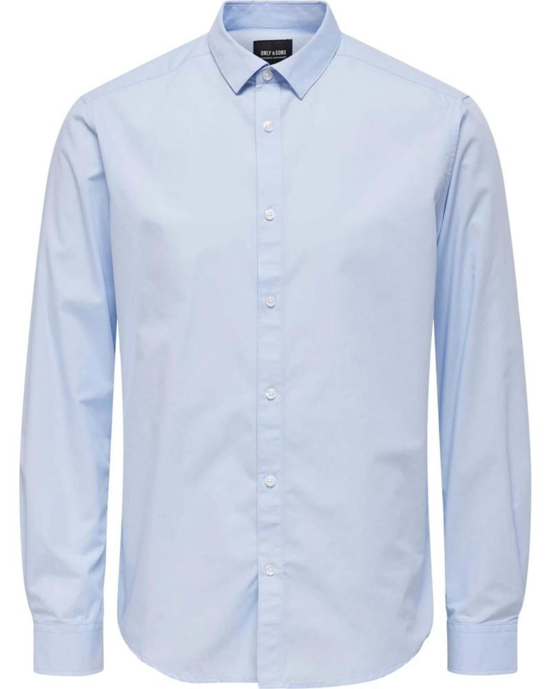ONLY CAMISA DE VESTIR AZUL DE MANGA LARGA PARA HOMBRE ONLY SONS AZUL