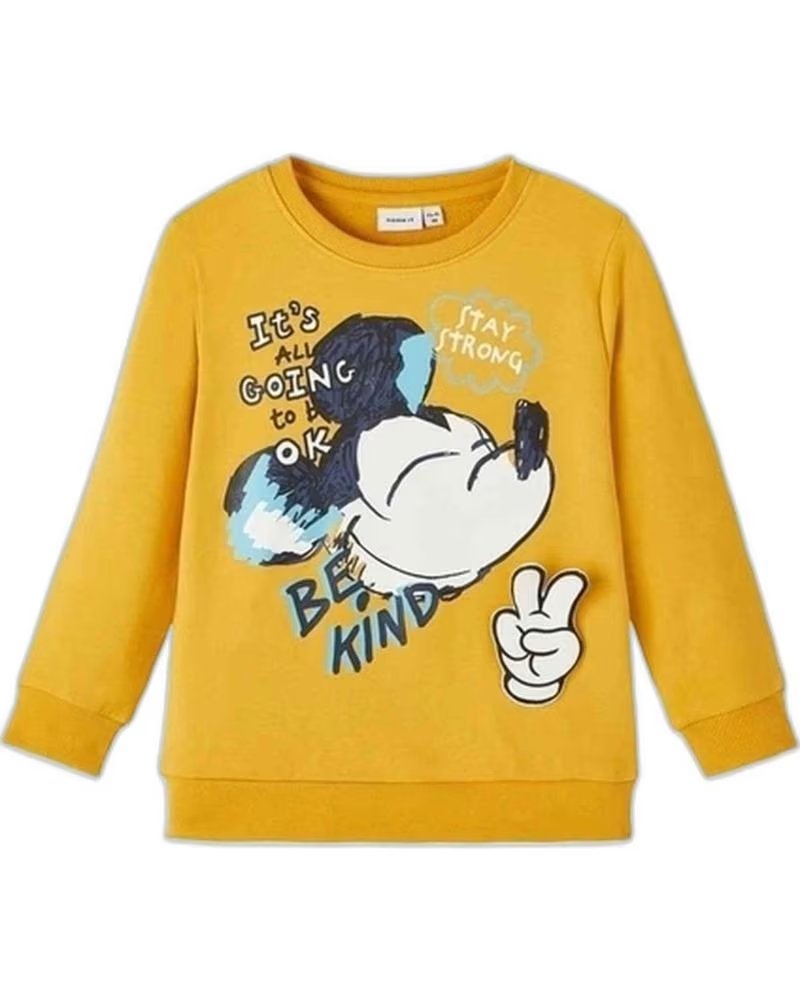 Sudadera Infantil Name It Mickey Mouse Amarillo