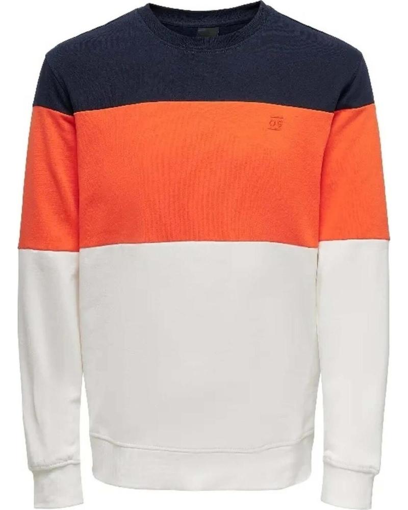 ONLY SUDADERA ONLY SONS PARA HOMBRE, MULTICOLOR MULTICOLOR