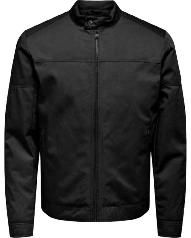 ONLY CHAQUETA BOMBER NEGRA PARA HOMBRE ONLY SONS NEGRO