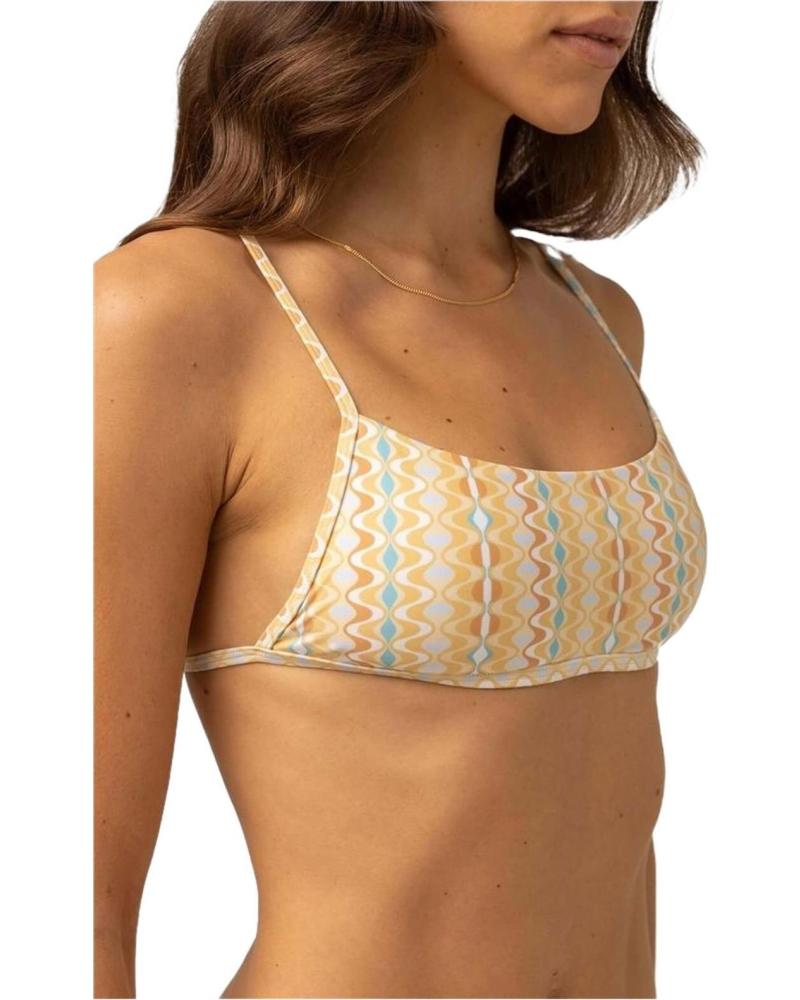 RHYTHM TOP DE BIKINI DORADO CON TEXTURA PARA MUJER DORADO