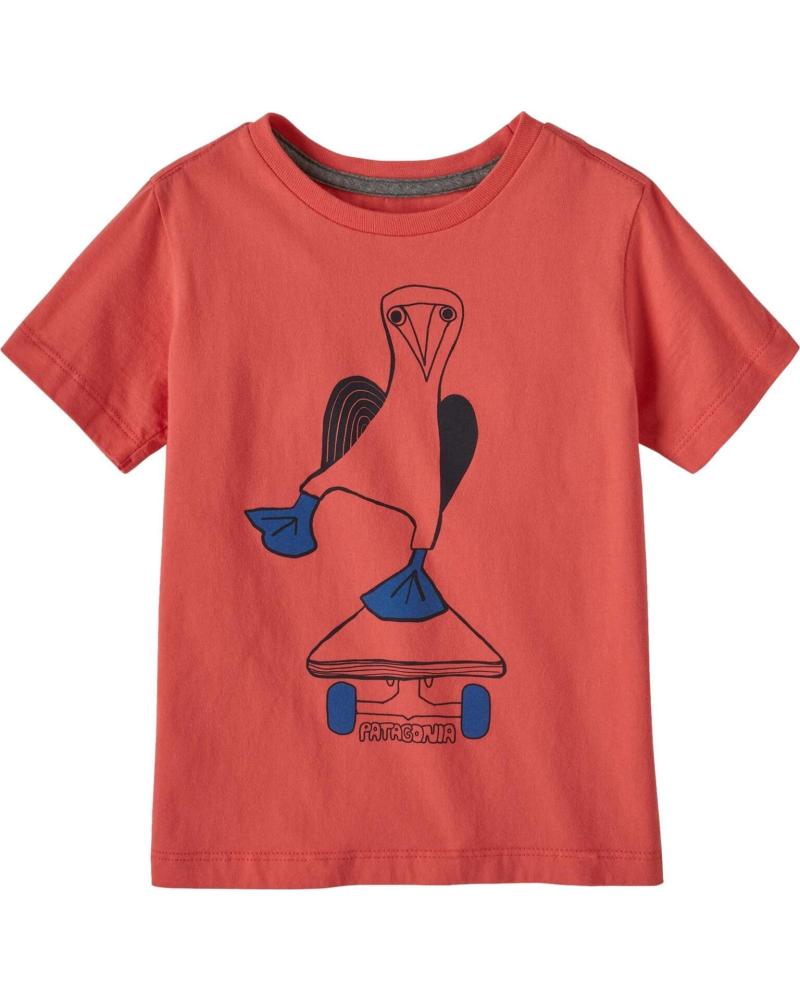 PATAGONIA CAMISETA DE MANGA CORTA PATAGONIA PARA BEBÉ CON ESTAMPADO GRÁFICO ROJO