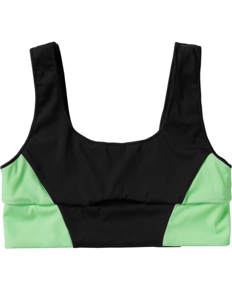 MYSTIC TOP DE BIKINI DEPORTIVO MUJER COLOR BLOCK VERDE