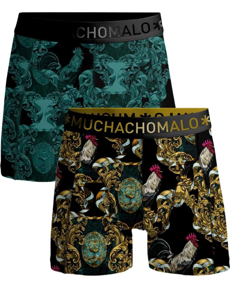MUCHACHO MALO PACK 2 CALZONCILLOS BOXER ESTAMPADOS PARA HOMBRE MUCHACHO MALO VERDE