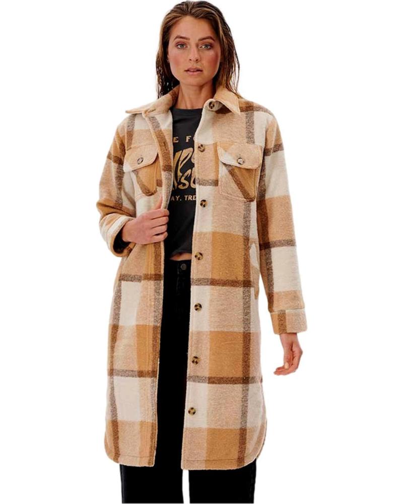 RIP CURL CHAQUETA LARGA DE CUADROS PARA MUJER RIP CURL MULTICOLOR