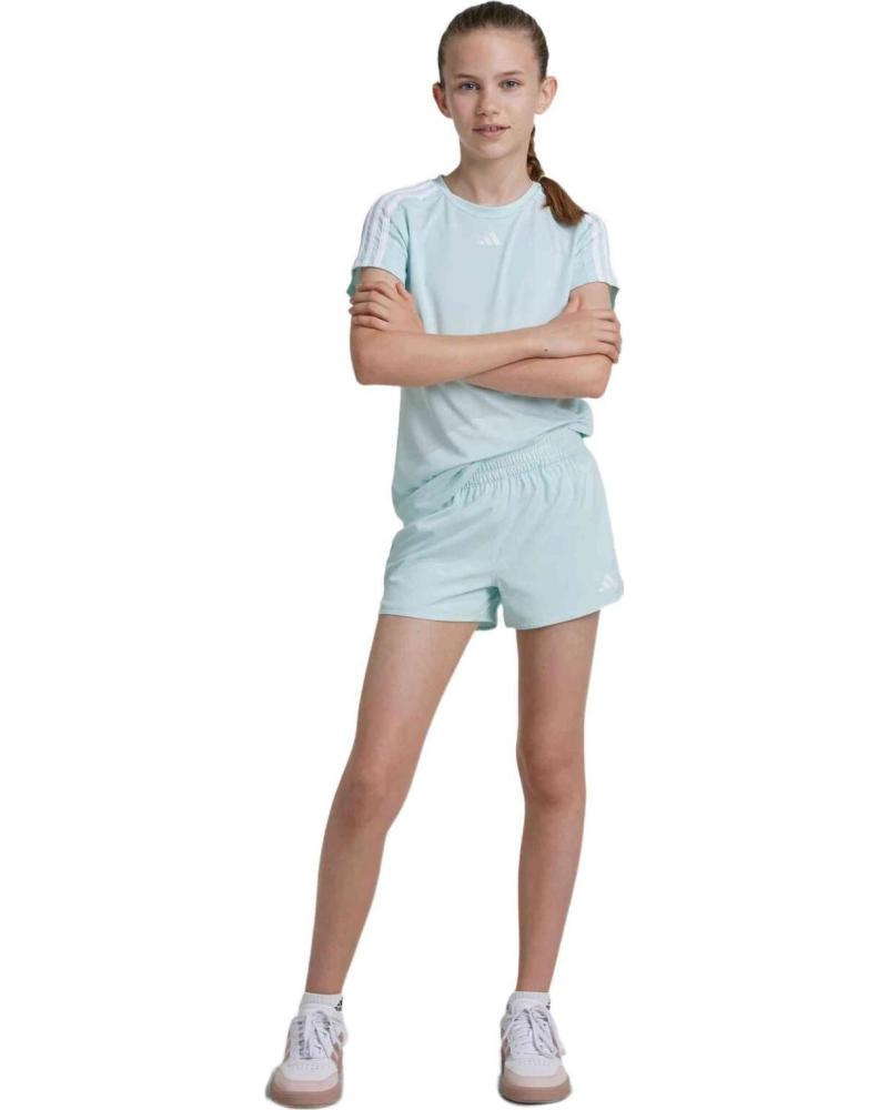 ADIDAS PANTALÓN CORTO DEPORTIVO CON BANDAS LATERALES VERDE