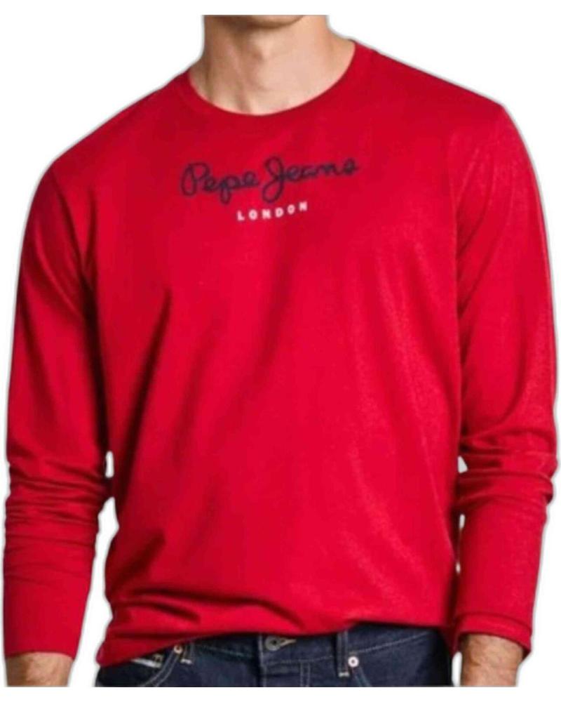 PEPE JEANS CAMISETA PEPE JEANS DE MANGA LARGA ROJA PARA HOMBRE Y MUJER ROJO