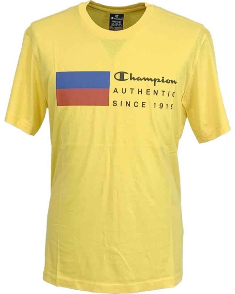 CHAMPION CAMISETA CHAMPION DE MANGA CORTA PARA HOMBRE AMARILLO