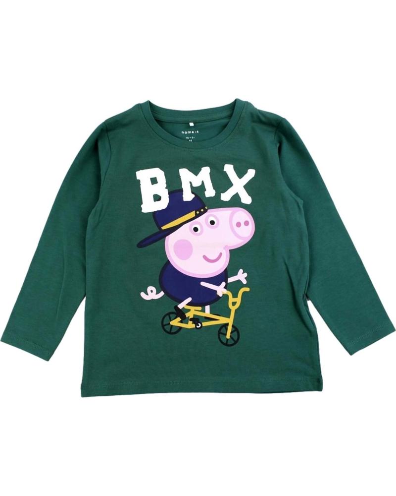 NAME IT CAMISETA DE MANGA LARGA PEPPA PIG BMX PARA NIÑOS VERDE