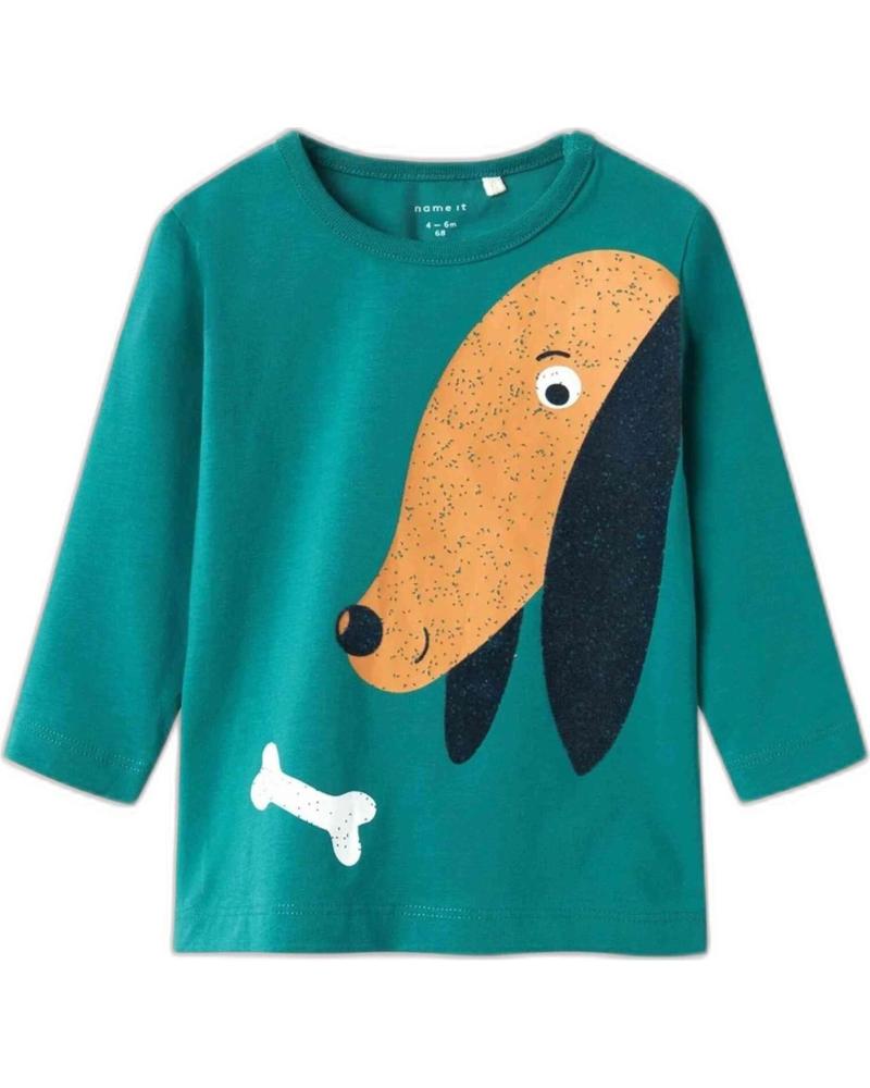 NAME IT CAMISETA DE MANGA LARGA NAME IT CON ESTAMPADO DE PERRO PARA NIÑOS VERDE