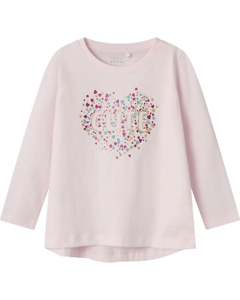 NAME IT CAMISETA DE MANGA LARGA CON CORAZÓN BRILLANTE PARA NIÑAS NAME IT ROSA