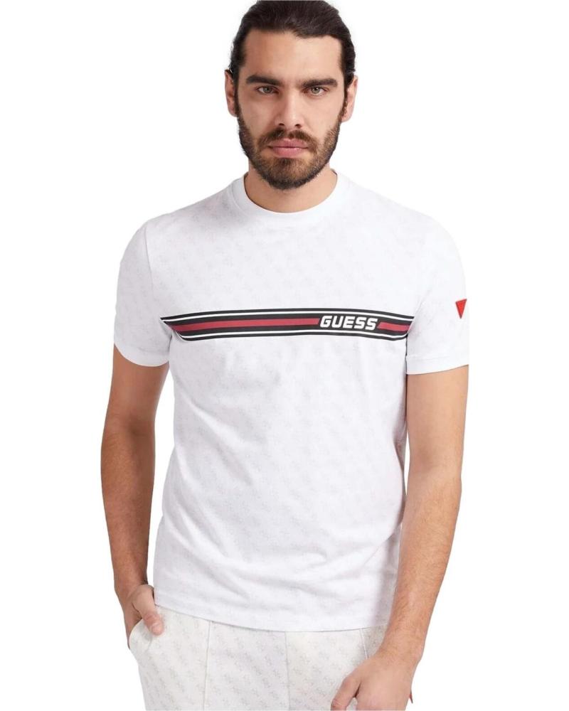 GUESS CAMISETA DE MANGA CORTA CON DETALLE DE FRANJA BLANCO