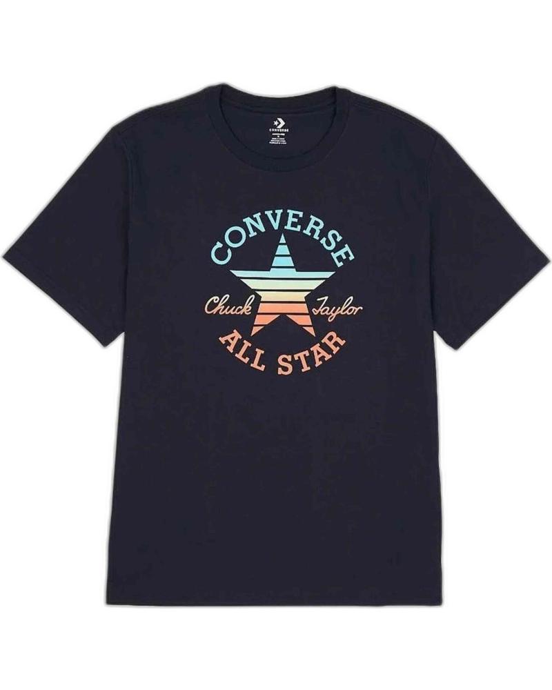 CONVERSE CAMISETA CONVERSE MANGA CORTA LOGO ESTRELLAS MUJER AZUL