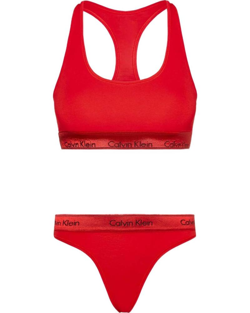CALVIN KLEIN CONJUNTO BIKINI CALVIN KLEIN CON LOGO ROJO