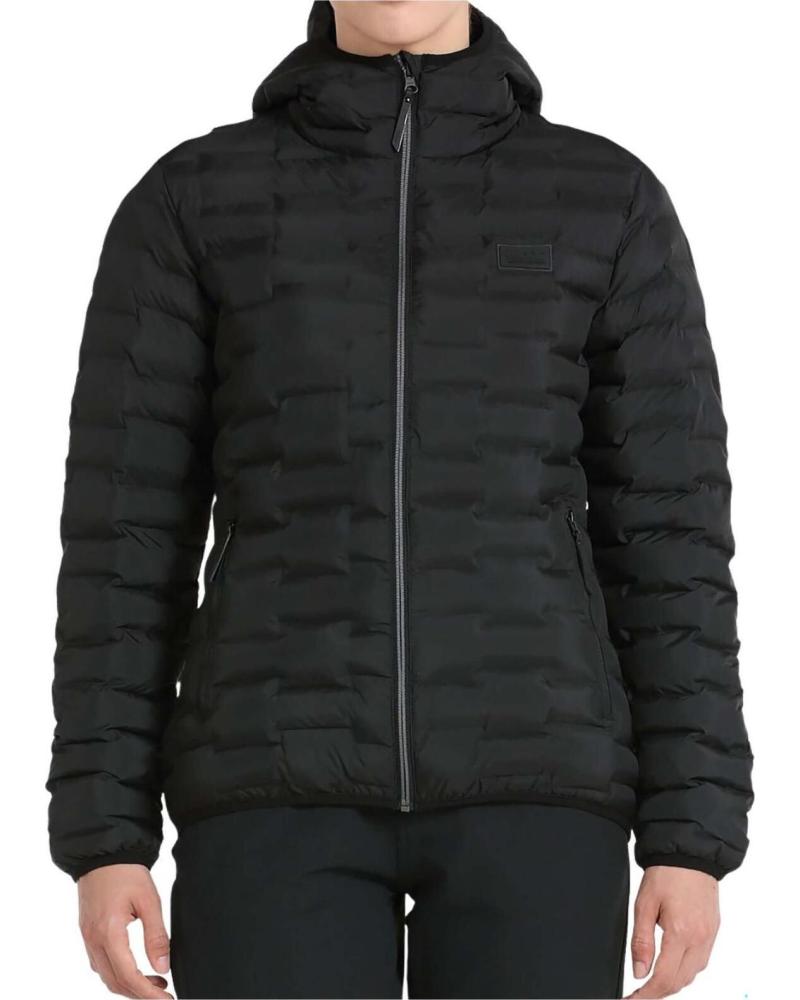 8000 CHAQUETA ACOLCHADA CON CAPUCHA PARA MUJER NEGRO