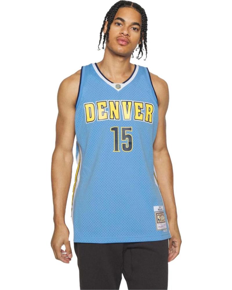 MITCHELL NESS CAMISETA DE BALONCESTO MITCHELL & NESS DENVER NUGGETS #15 PARA HOMBRE AZUL