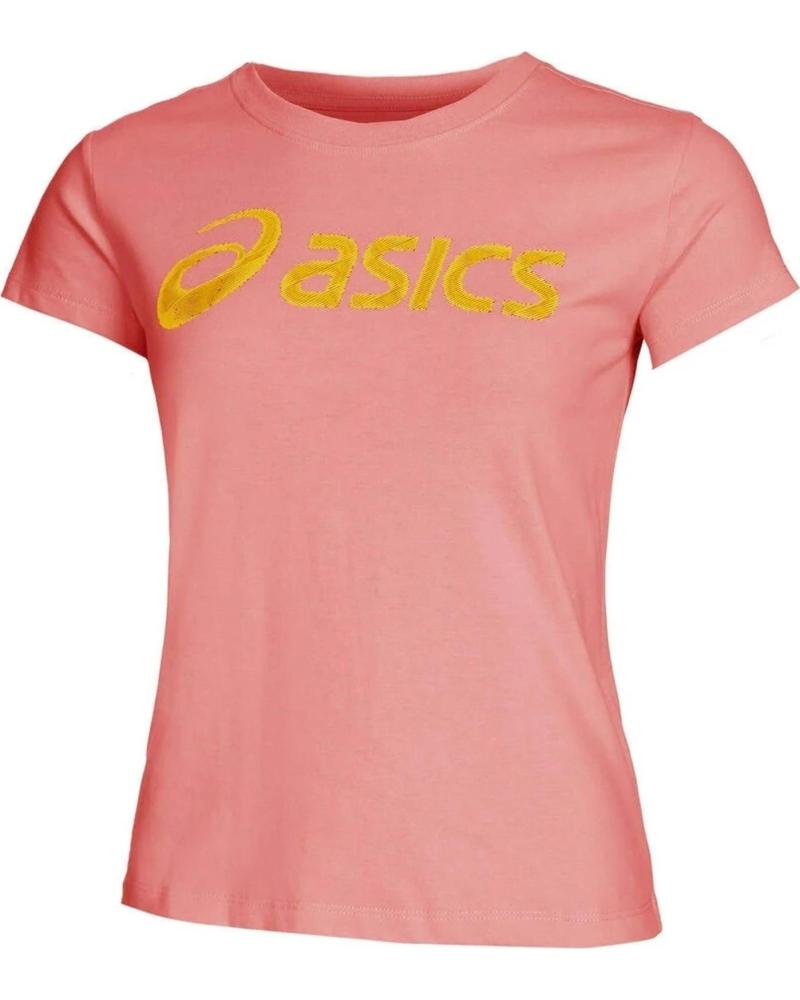 ASICS CAMISETA ASICS MANGA CORTA LOGO MUJER ROSA ROSA