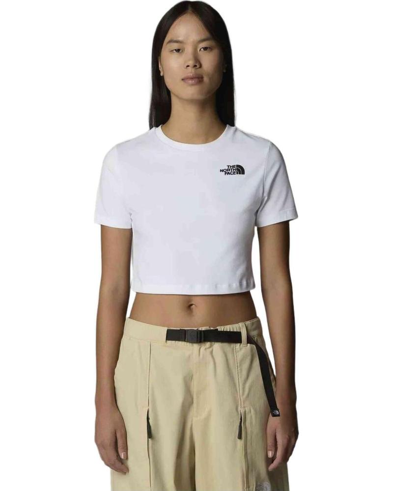 THE NORTH FACE THE NORTH FACE CAMISETA CROP DE MANGA CORTA PARA MUJER BLANCO