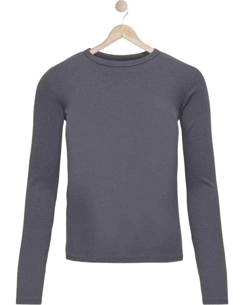 ONLY CAMISETA DE MANGA LARGA DE PUNTO FINO PARA MUJER ONLY GRIS