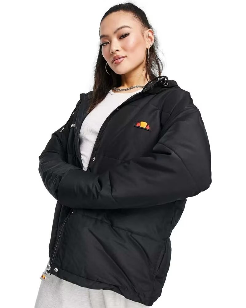 Chaqueta Ellesse con Capucha Negra Negro
