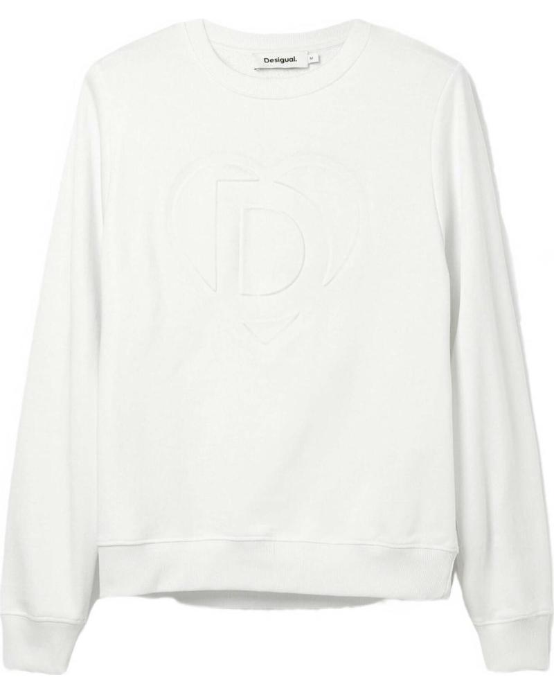 DESIGUAL SUDADERA DESIGUAL CON LOGO RELIEVE BLANCO