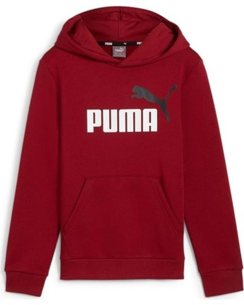 PUMA SUDADERA PUMA ESS 2 COL BIG LOGO HOODIE PARA NIÑO ROJO