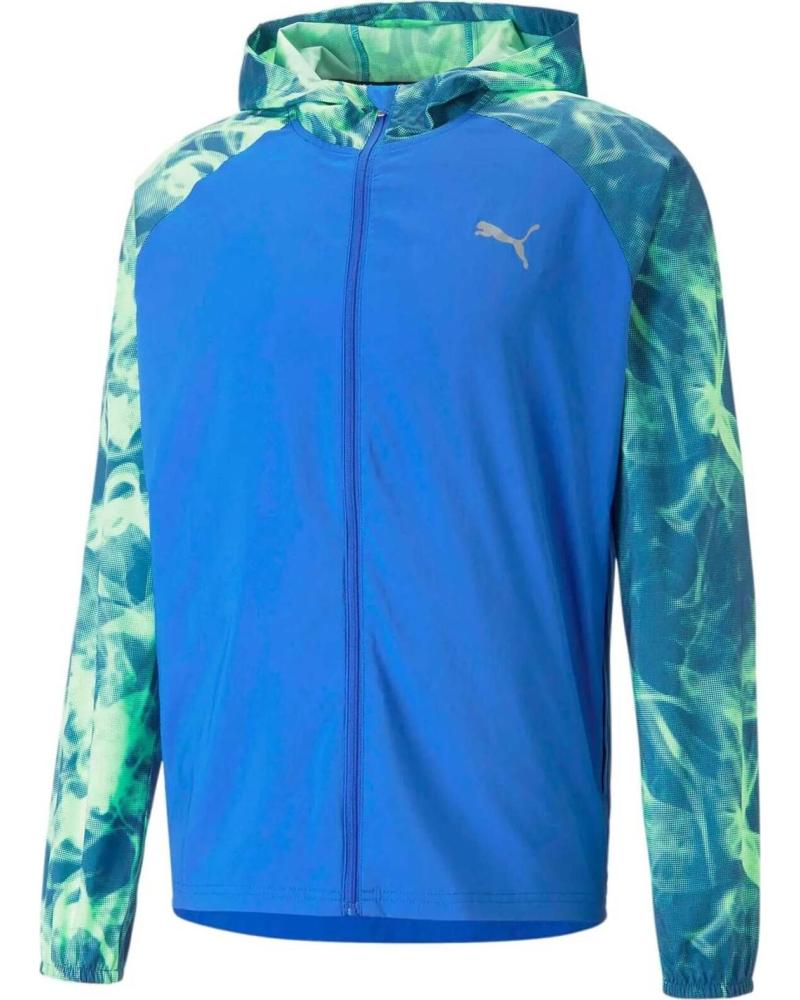 PUMA CHAQUETA PUMA RUNNING HOMBRE AZUL CON ESTAMPADO AZUL