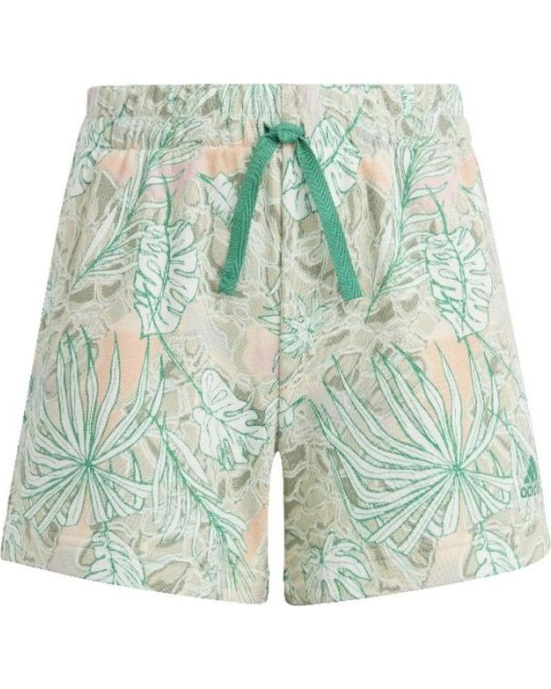 ADIDAS PANTALÓN CORTO ADIDAS PARA NIÑAS CON ESTAMPADO BOTÁNICO BEIGE