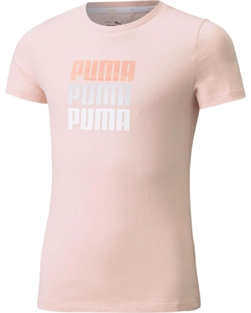 PUMA CAMISETA PUMA ESSENTIALS LOGO MUJER ROSA ROSA
