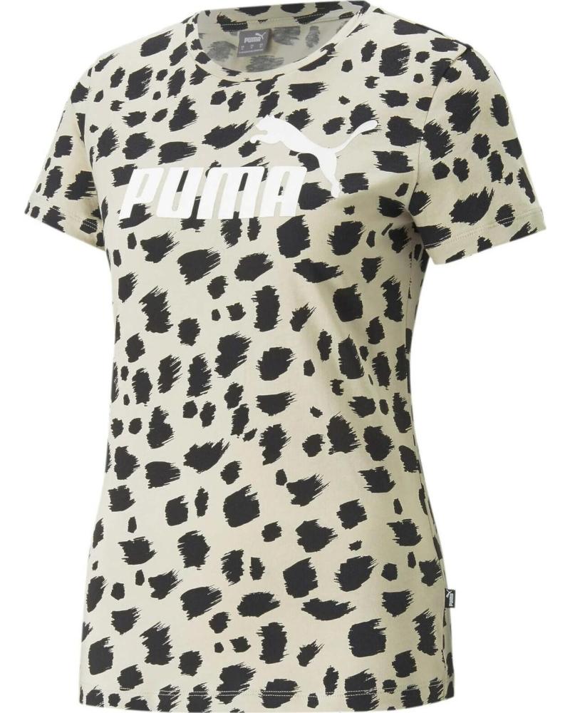PUMA CAMISETA PUMA DE MANGA CORTA CON ESTAMPADO DE DÁLMATA PARA MUJER NEGRO