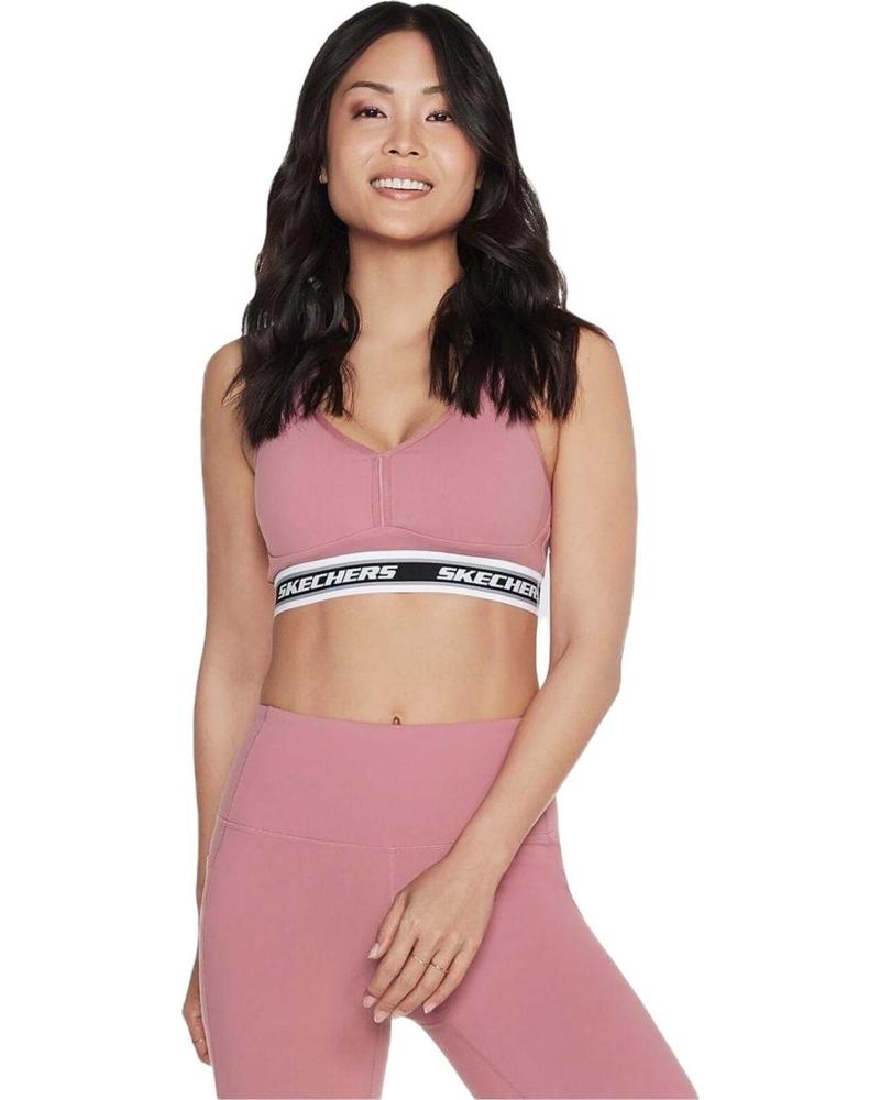 SKECHERS SUJETADOR DEPORTIVO SKECHERS MUJER ROSA ROSA