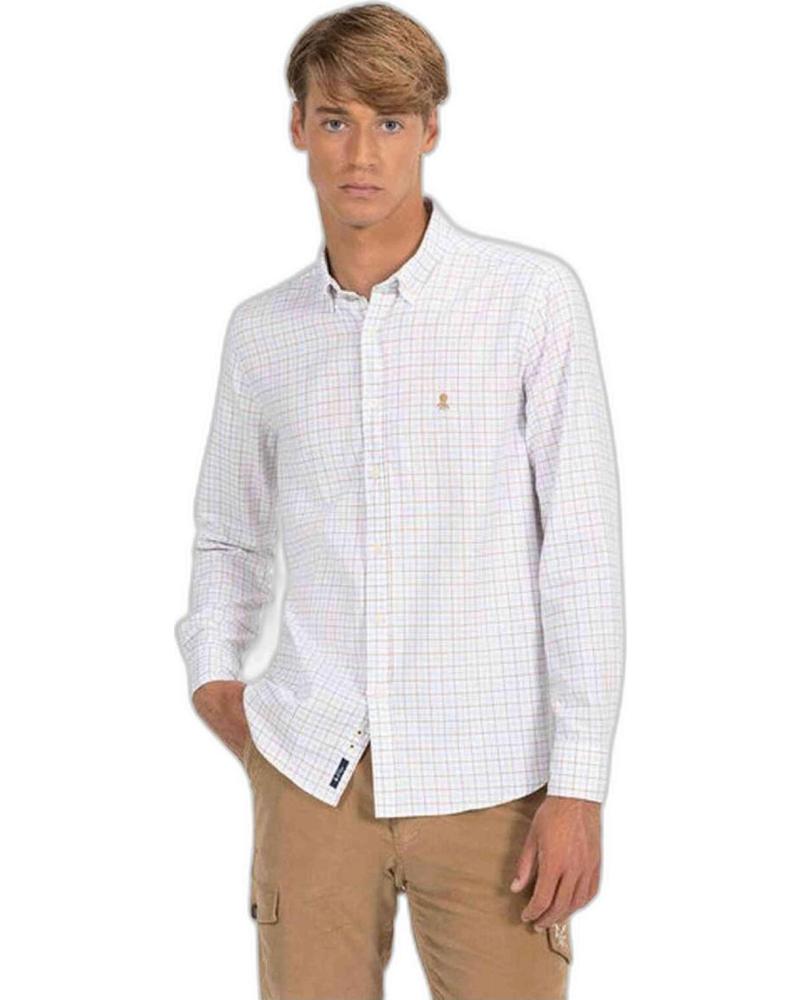 EL PULPO CAMISA DE VESTIR A CUADROS PARA HOMBRE EL PULPO BLANCO