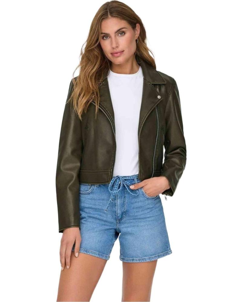 ONLY CHAQUETA DE CUERO PARA MUJER ONLY NEGRO