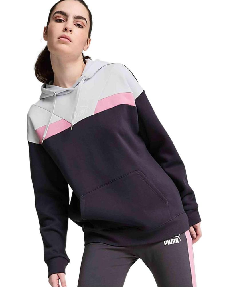 PUMA SUDADERA CON CAPUCHA PUMA COLORBLOCK PARA MUJER MULTICOLOR