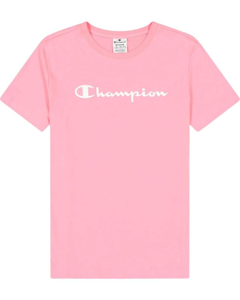 CHAMPION CAMISETA DE MANGA CORTA CON LOGO ESTAMPADO ROSA