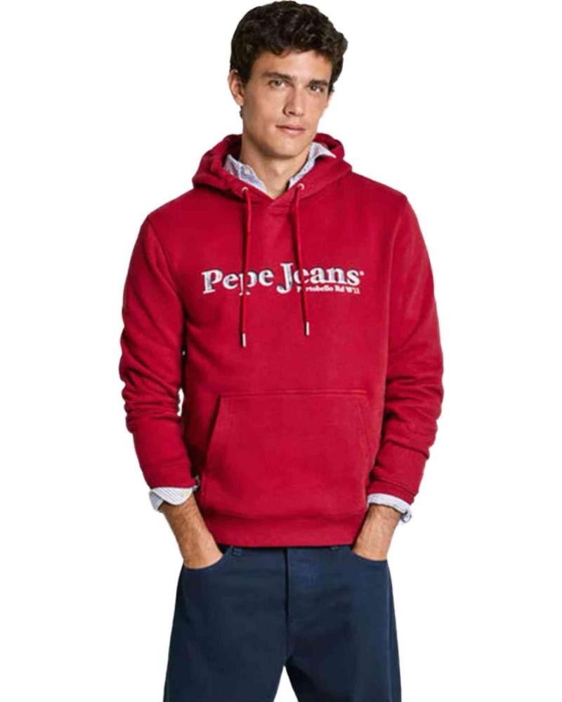 PEPE JEANS SUDADERA CON CAPUCHA PEPE JEANS PARA HOMBRE EN ROJO ROJO