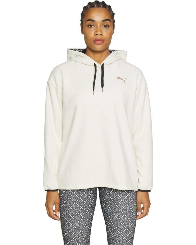 PUMA SUDADERA CON CAPUCHA PUMA PARA MUJER BEIGE