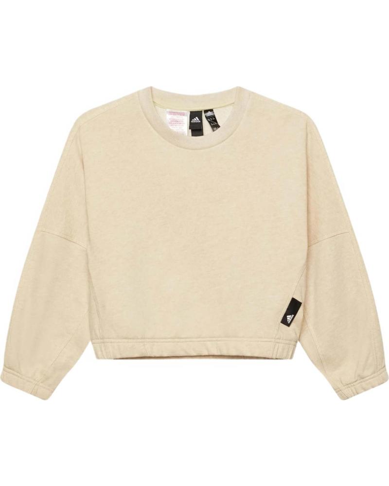 ADIDAS SUDADERA UNISEX ADIDAS BEIGE PARA NIÑOS BEIGE