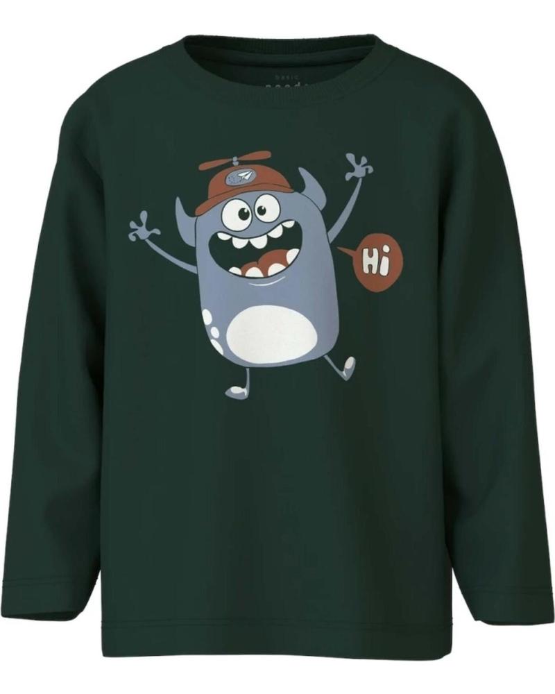 NAME IT CAMISETA DE MANGA LARGA NAME IT CON ESTAMPADO DE MONSTRUO PARA NIÑO VERDE