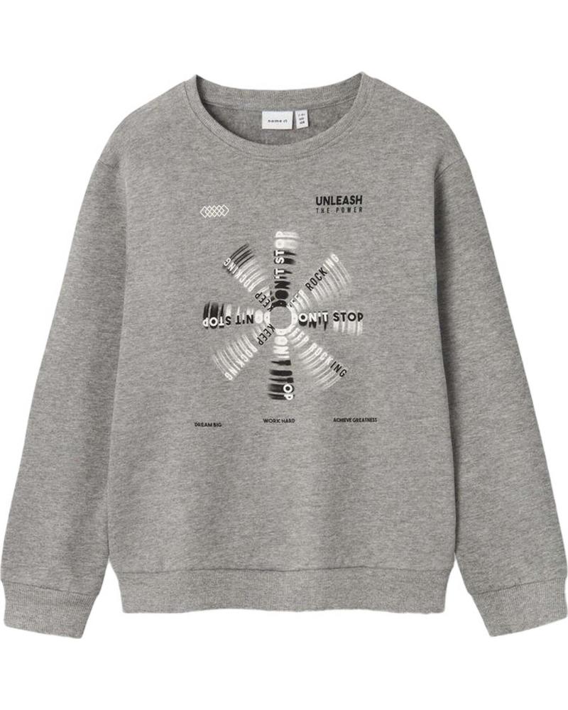 NAME IT SUDADERA UNISEX PARA NIÑOS NAME IT DE ALGODÓN GRIS GRIS