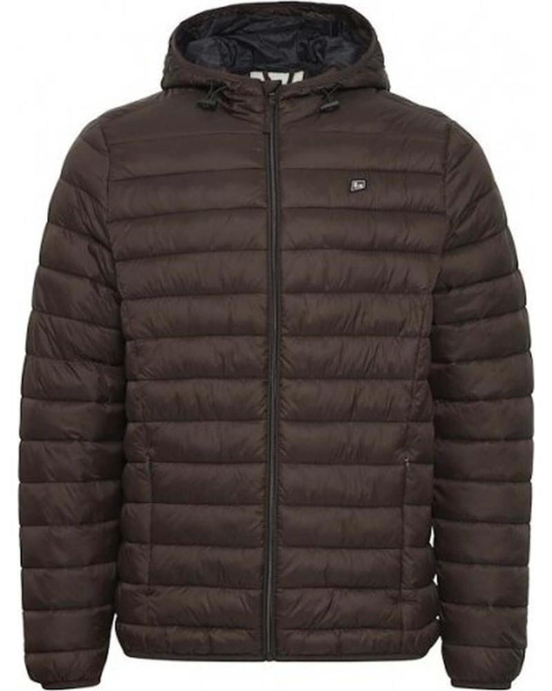 BLEND CHAQUETA ACOLCHADA CON CAPUCHA PARA HOMBRE MARRON