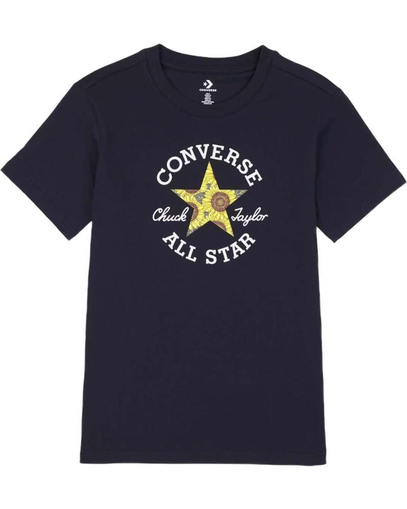 CONVERSE CAMISETA CONVERSE CHUCK TAYLOR ALL STAR LOGO ESTRELLA MUJER NEGRO NEGRO