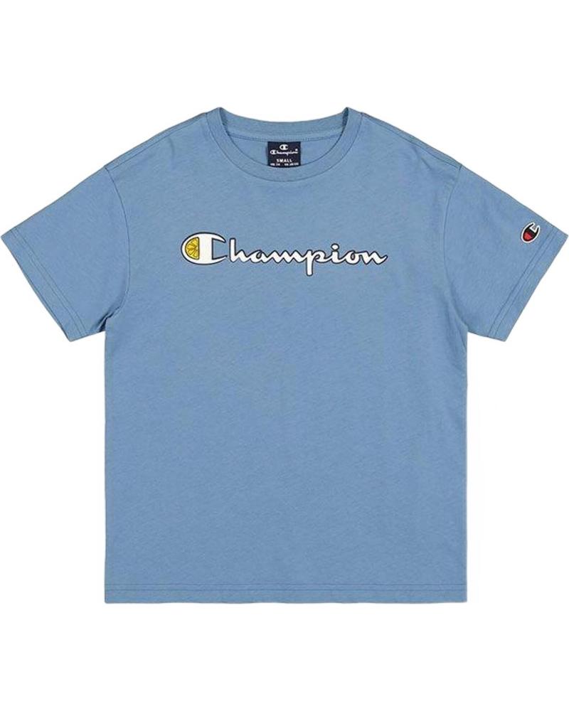 CHAMPION CAMISETA CHAMPION DE MANGA CORTA CON ESTAMPADO DIVERTIDO PARA NIÑOS AZUL